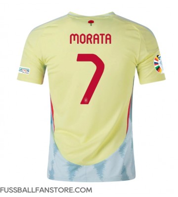 Spanien Alvaro Morata #7 Replik Auswärtstrikot EM 2024 Kurzarm